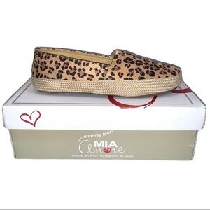 Mia Amore sz 7 tan &brown leopard print espadrille